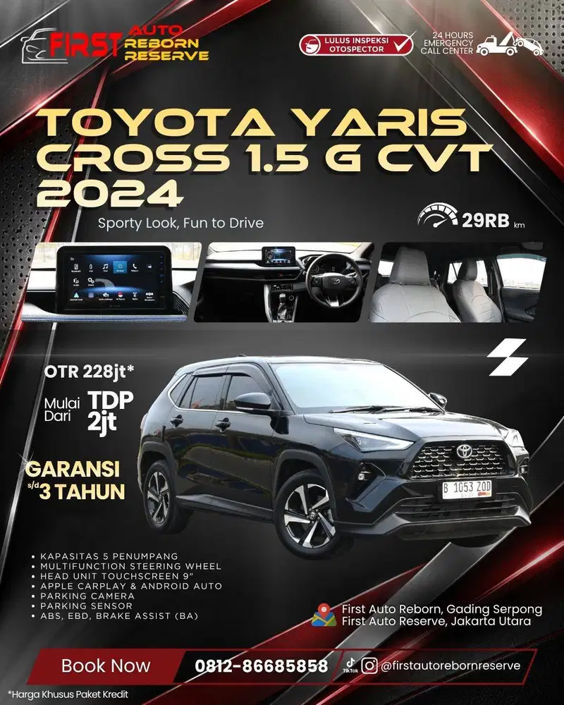 (TDP2jt) Toyota Yaris Cross 1.5 G CVT 2024