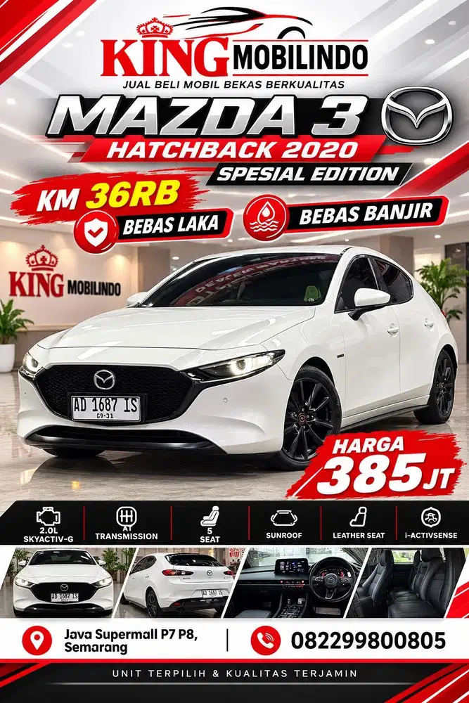 (King Mobilindo) Mazda 3 HB 2020 Cuma 20unit di Indonesia