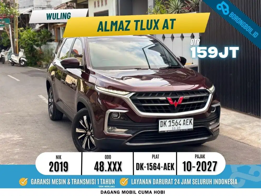 SUV Kaya Fitur | Wuling Almaz T Lux 5 Seater Metik 2019 Burgundy