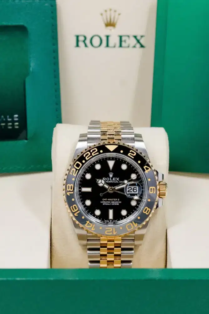 Rolex GMT Master II Two Tone Yellow Gold Guinness