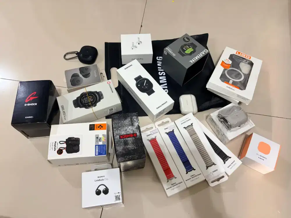 Jual Paket atau Satuan Aksesoris HP TWS Smartwatch Gshock Samsung Sony