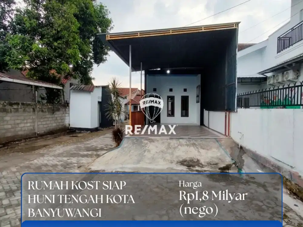 Investasi Kost Strategis Banyuwangi, 8 Kamar KM Dalam, Harga Nego