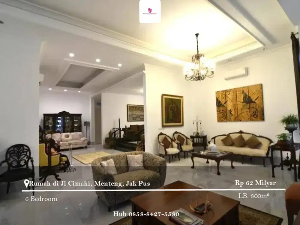 Dijual Rumah Mewah Classic Menteng 2 Lantai Swimming Pool