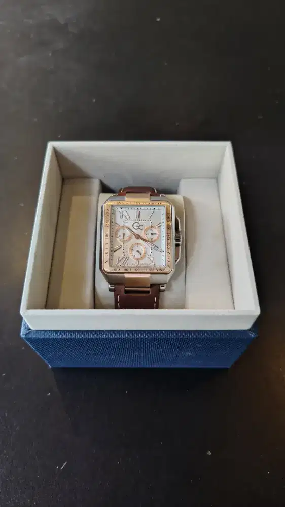 Jam Tangan GC ELITE CHRONO LEATHER ORIGINAL SWISS | FULLSET LIKE NEW