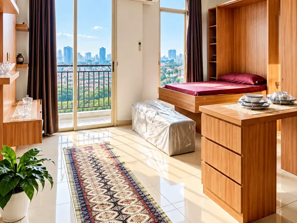JUAL APARTEMEN CANTIK STUDIO FURNSIH GARDENIA BOULEVARD JATI PADANG JAKARTA SELATAN