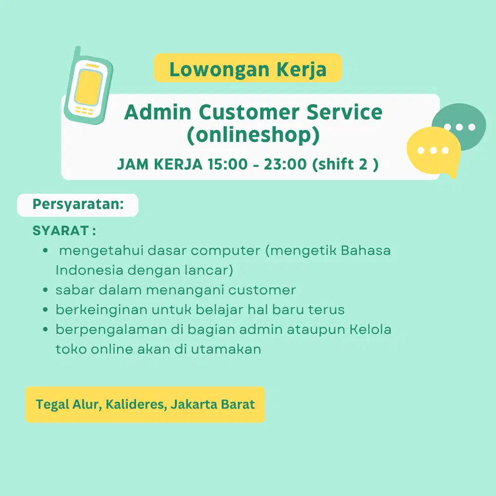Admin Customer Service (onlineshop)