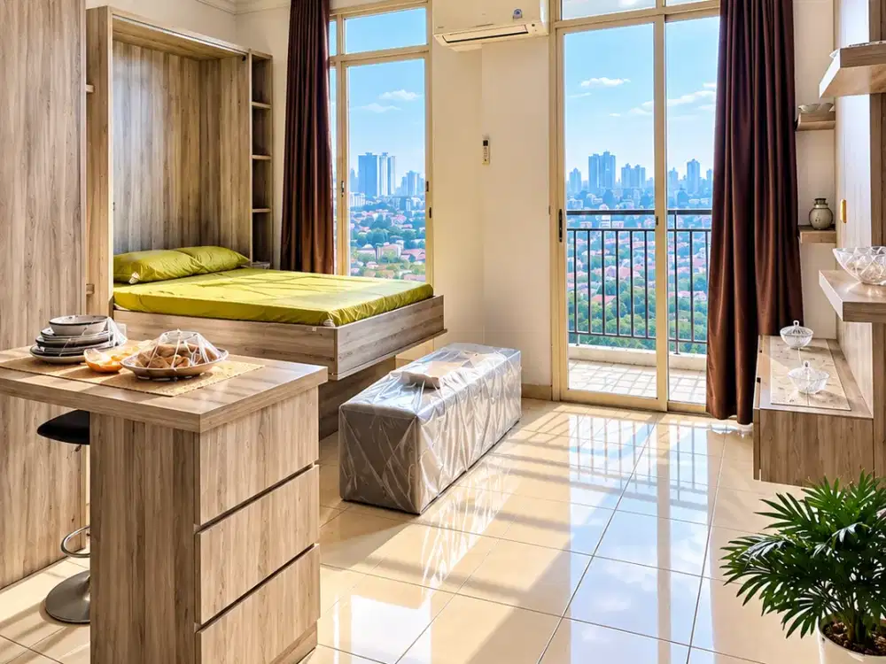 JUAL APARTEMEN CANTIK STUDIO FURNSIH GARDENIA BOULEVARD JATI PADANG JAKARTA SELATAN