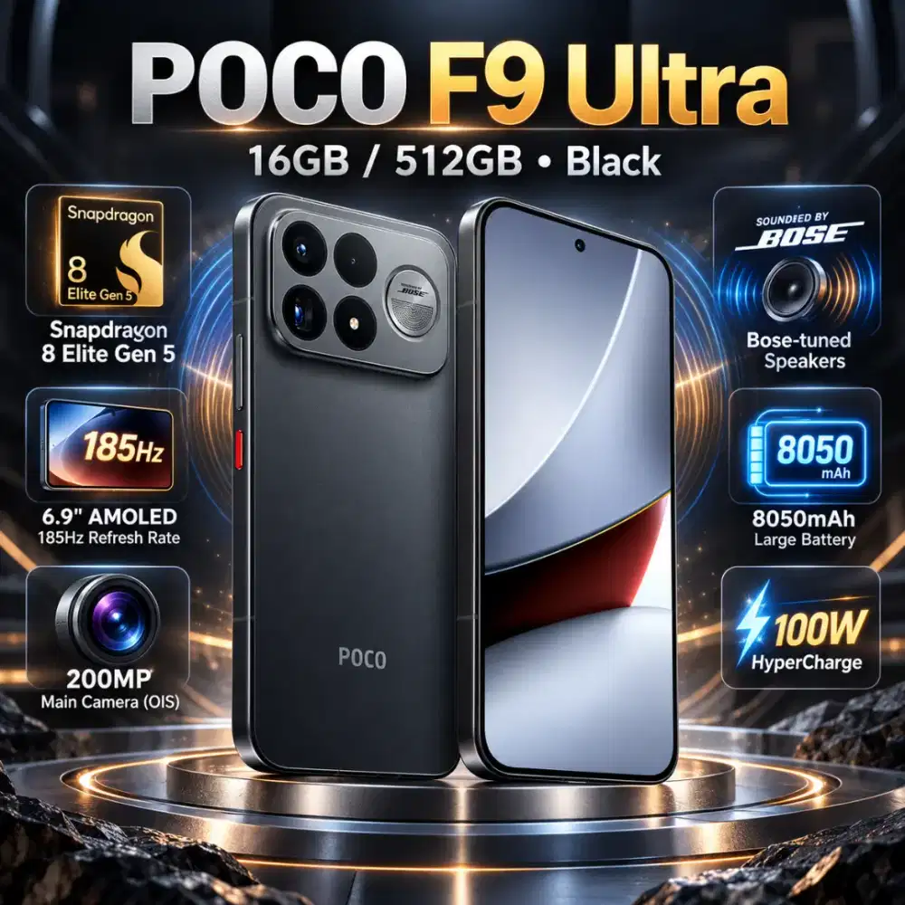 Jual POCO F9 Ultra 5G Black RAM 16GB / 512GB