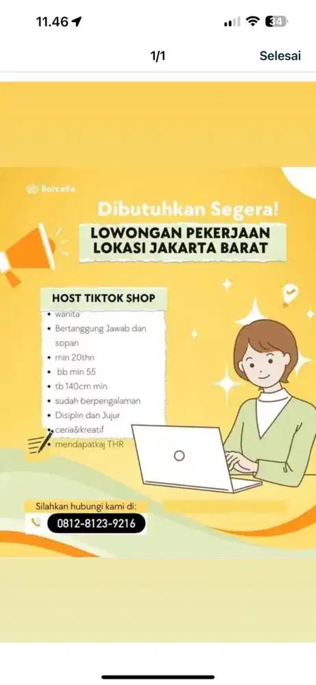 Dicari host live berpengalaman