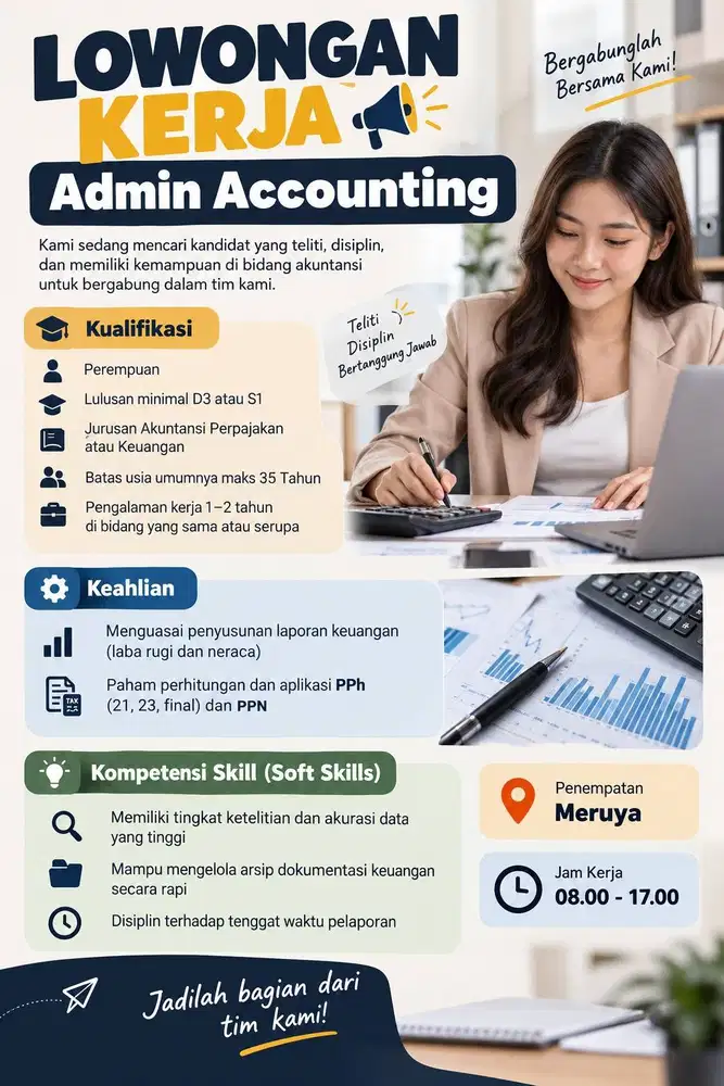LOWONGAN KERJA ADMIN ACCOUNTING