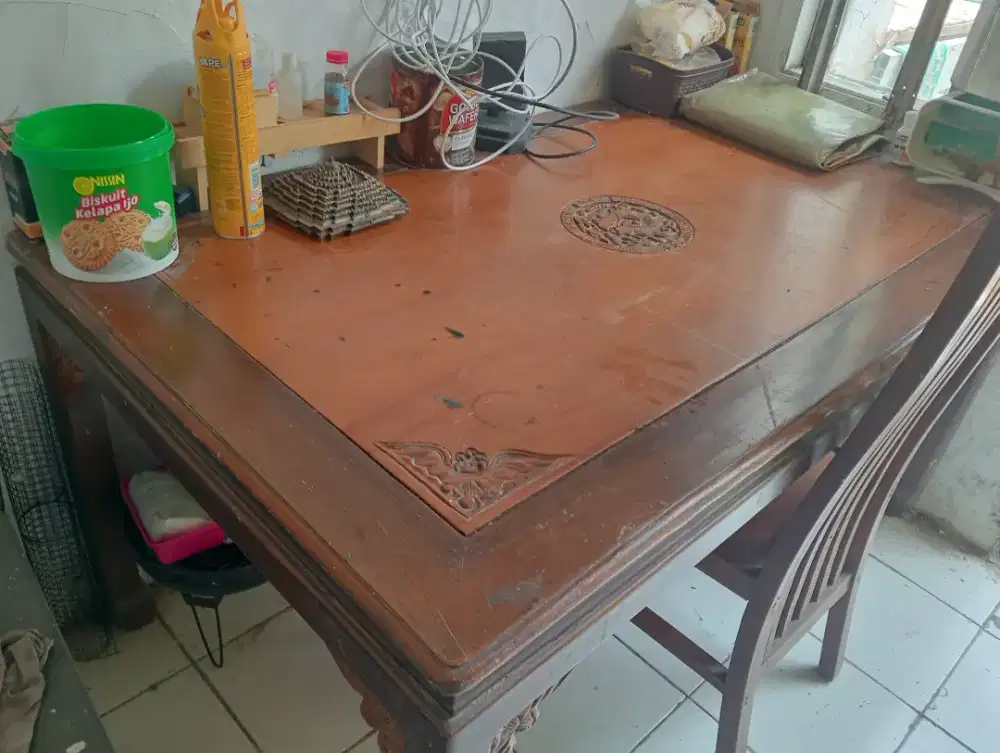 Meja jati kondisi bekas