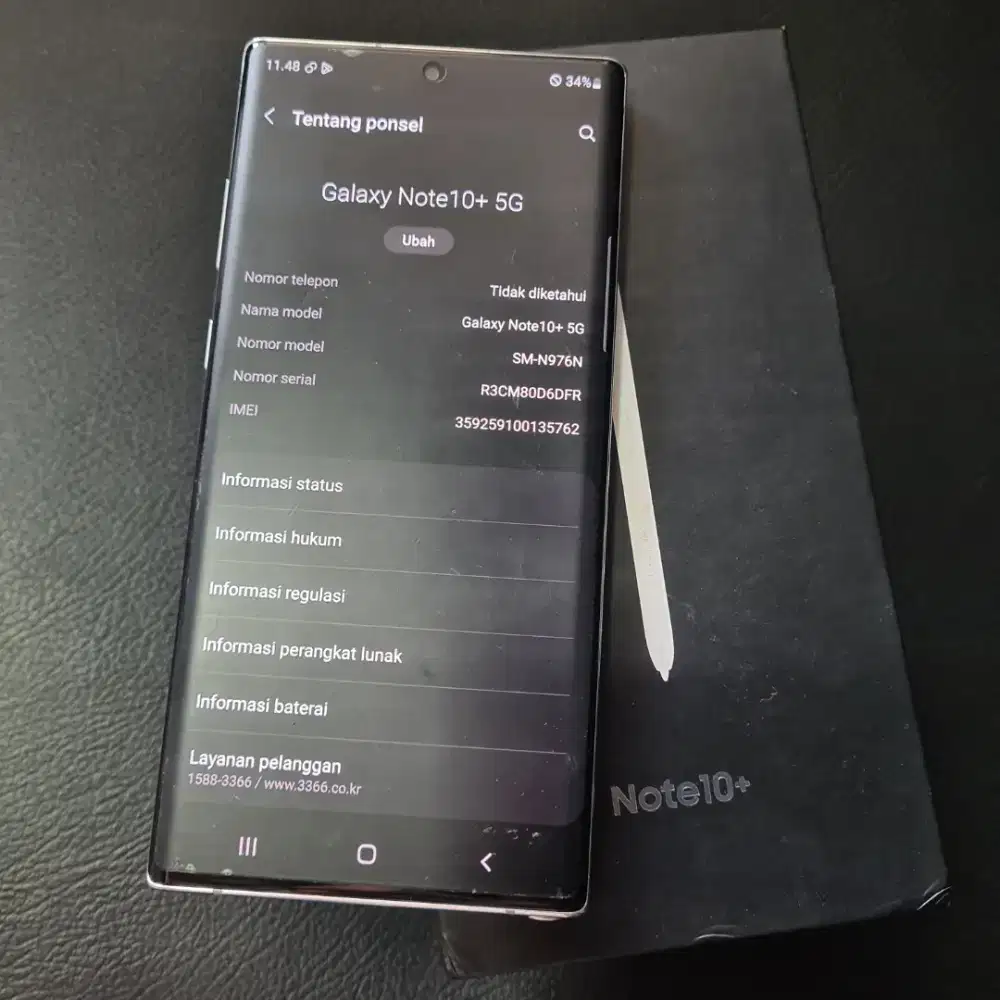 Samsung Galaxy Note 10+ 12/256GB RAM Besar – WiFi Only