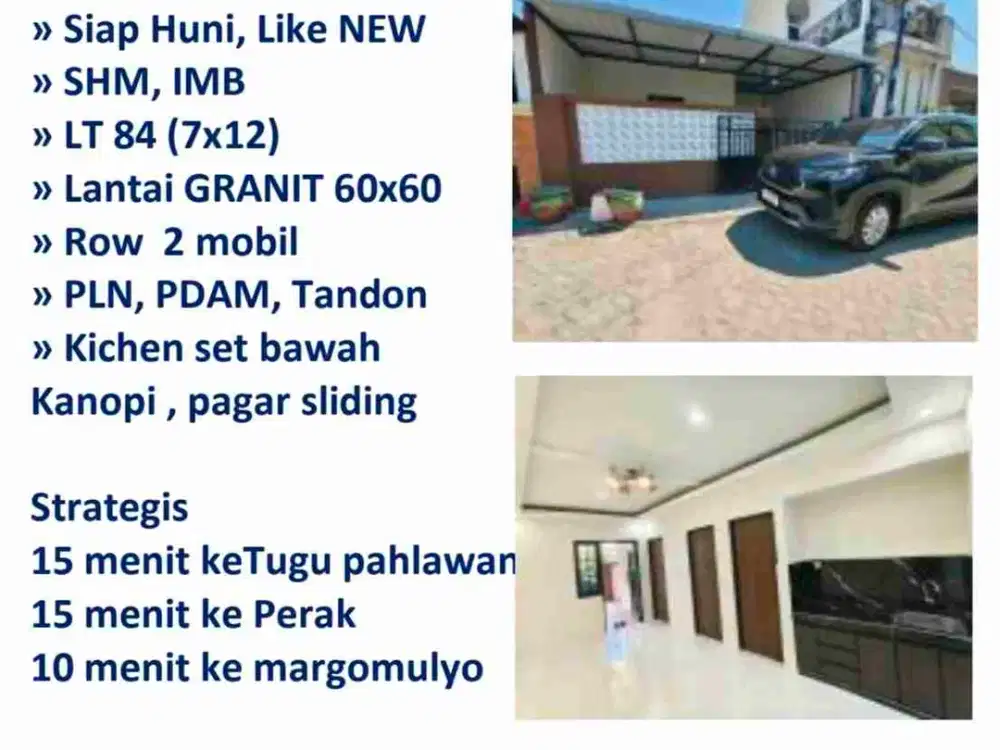 BUTUH LAKU CEPAT RUMAH FULL RENOVASI DEKAT MARGOMULYO, PERUMAHAN CITRA GRAHA MANDIRI KEC. GREGES