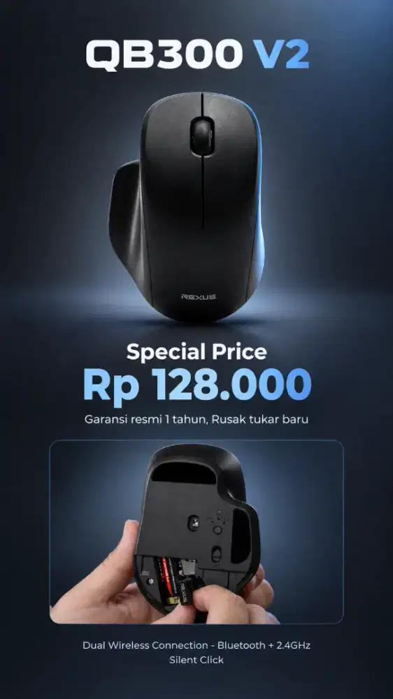 Mouse wireless office reus QB300 V2