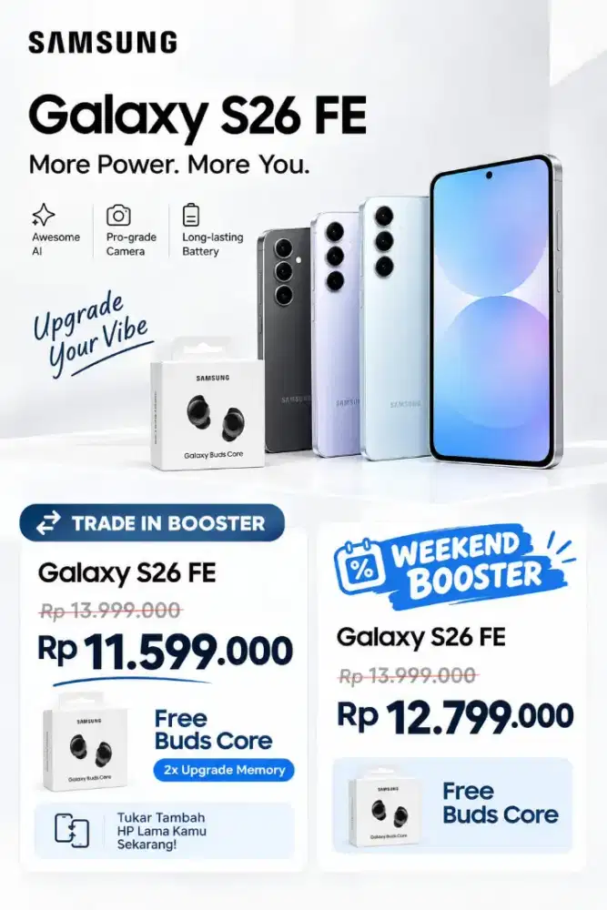 Promo weekend samsung galaxy S26fe cuma 2 hari