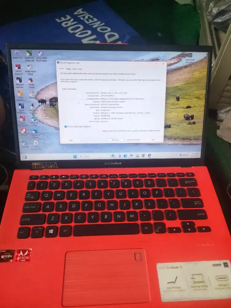 Laptop asus vivobook x412da