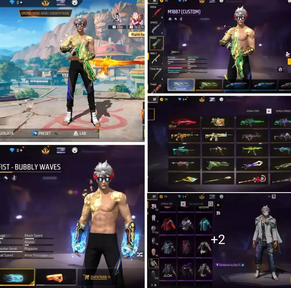 jual Akun FF Asli 100% original Aman & tepercaya promo murah Akun FF