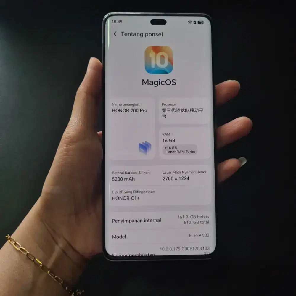 Honor 200 Pro RAM 16GB ROM 512GB versi inter