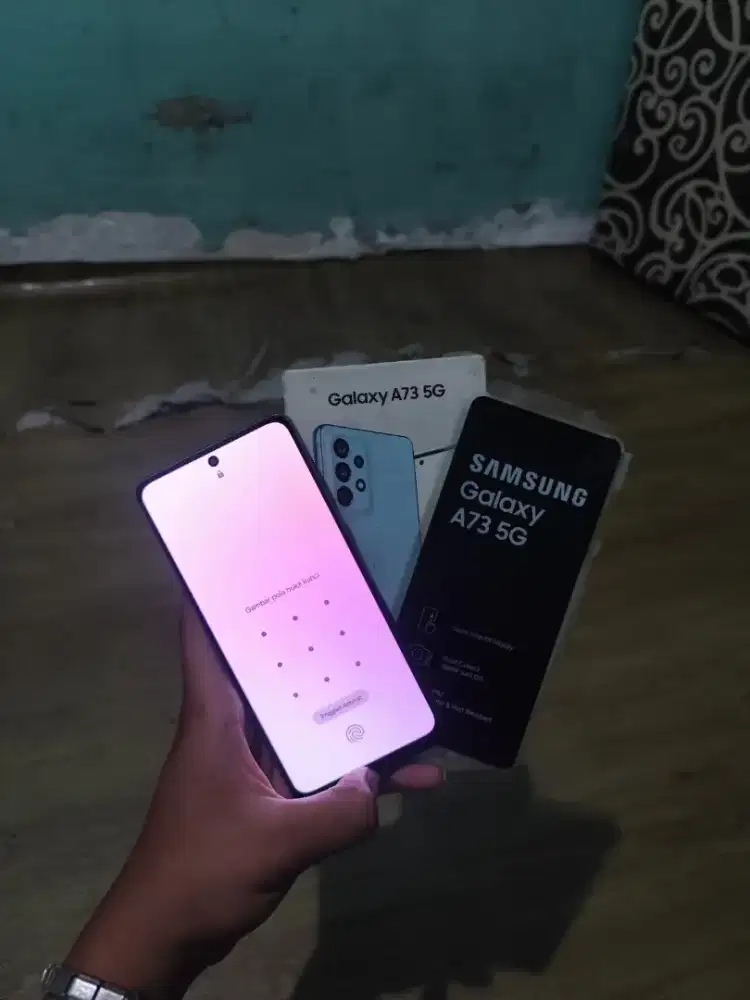SAMSUNG A73 5G  8/256 FULLSET. NO KENDALA, NO MINUS .0,5 DAN NFC BISA.