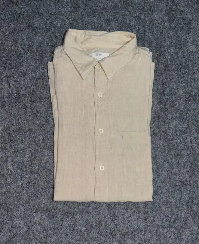 Kemeja Linen Uniqlo Second