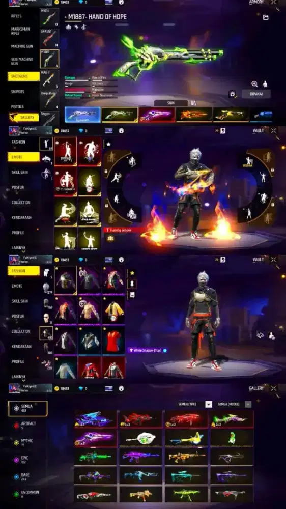 jual Akun FF murah real Asli Aman dan Tepercaya Ready jual Akun FF