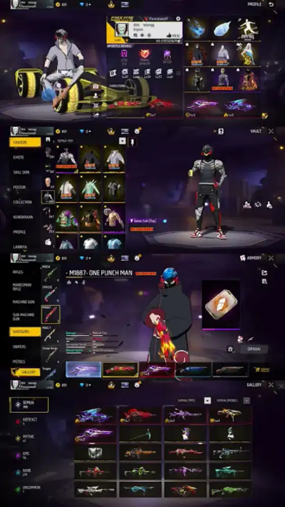 jual Akun FF murah real Asli Aman dan Tepercaya Ready jual Akun FF