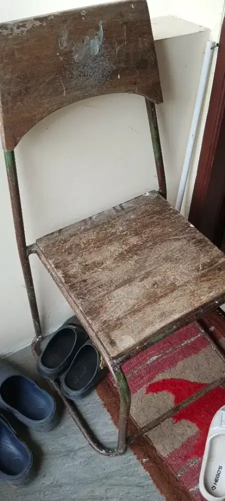 Bangku papan Jati Rangka Besi