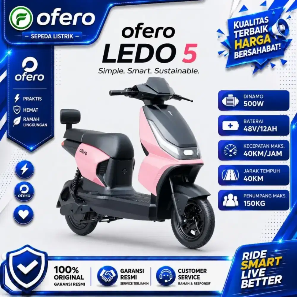 Kredit Sepeda Listrik Ofero Ledo 5, Kredit di Yesss Credit 12 Bulan
