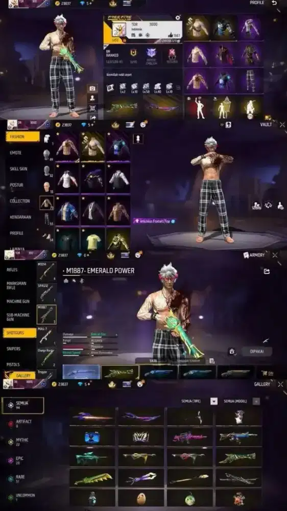 jual Akun FF murah real Asli Aman dan Tepercaya Ready jual Akun FF
