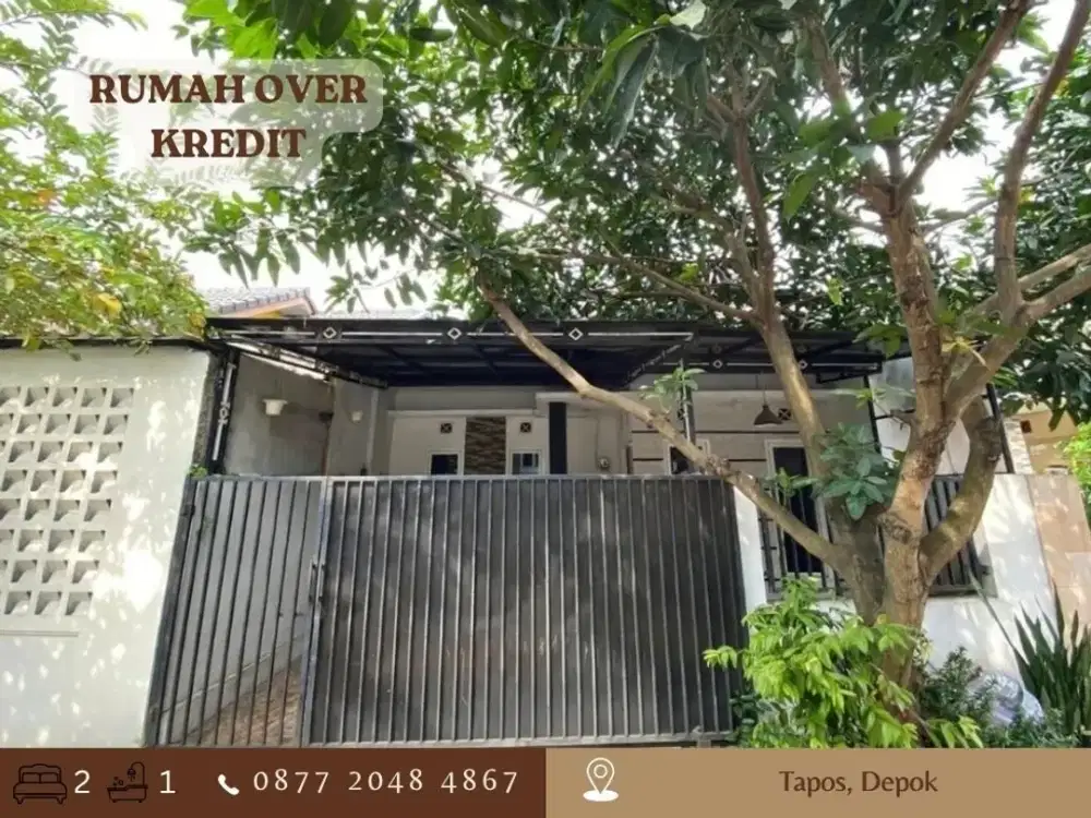 Jual Rumah OVER KREDIT 73JT dekat Tol di Perumahan Tapos Depok