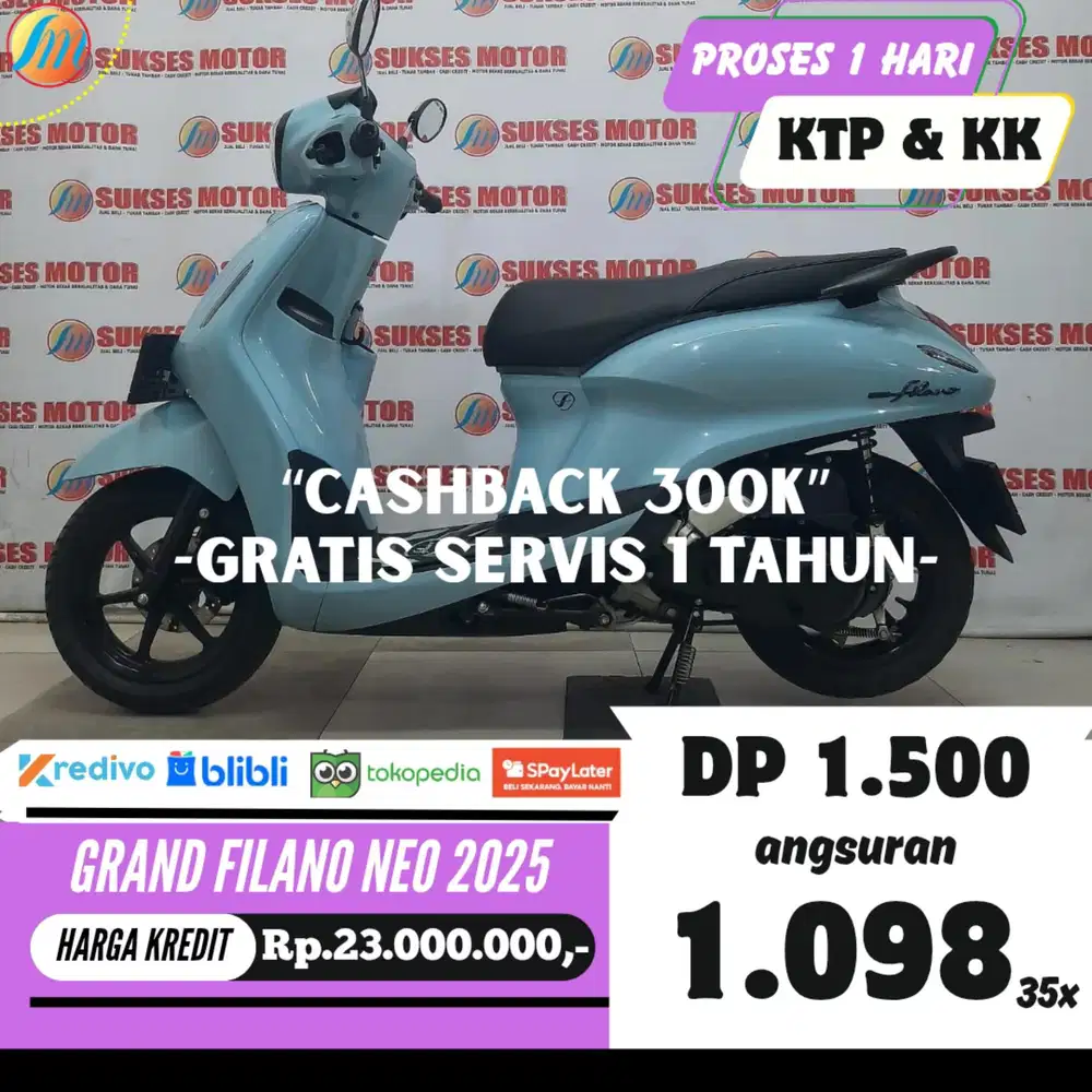 YAMAHA GRAND FILANO NEO 2025 KREDIT MURAH ANGSURAN TERJANGKAU KTP KK