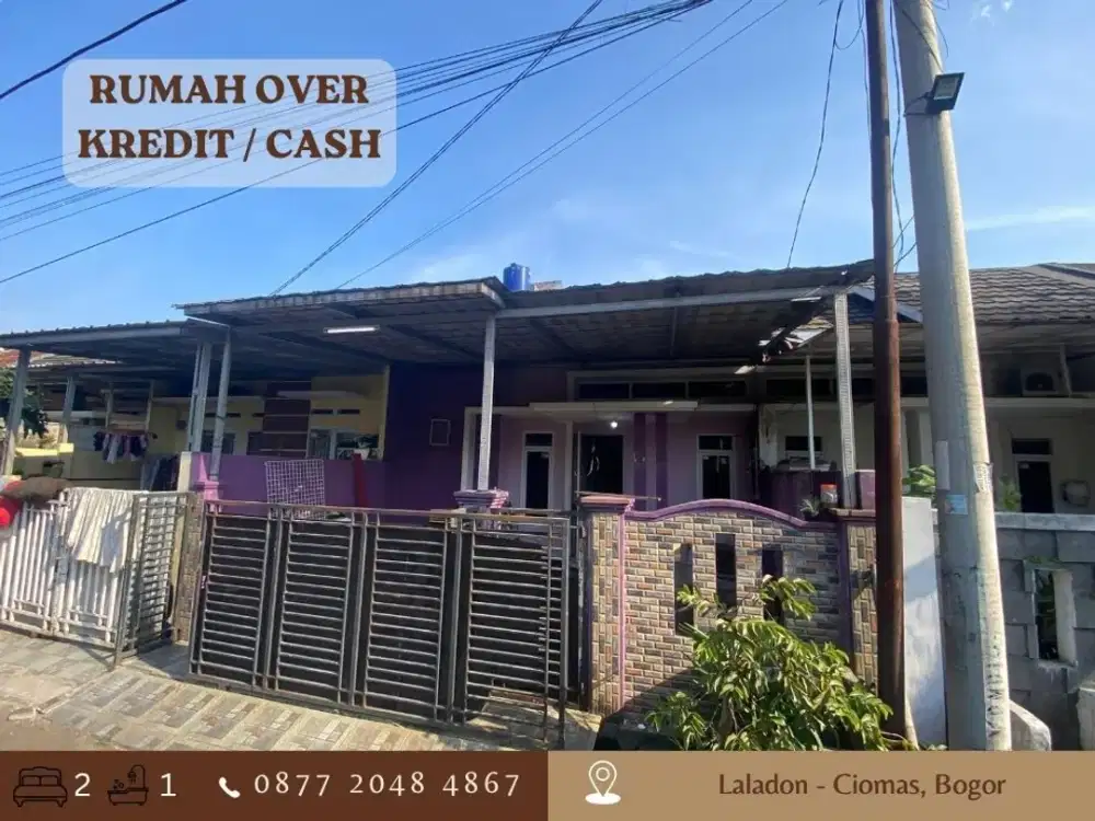Over Kredit Rumah 65JT sisa 8 Thn lg bs CASH di Mulia Residence dkt IPB