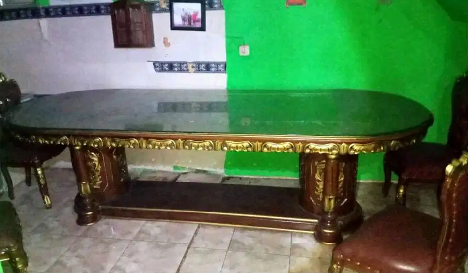 jual meja makan ukir full set