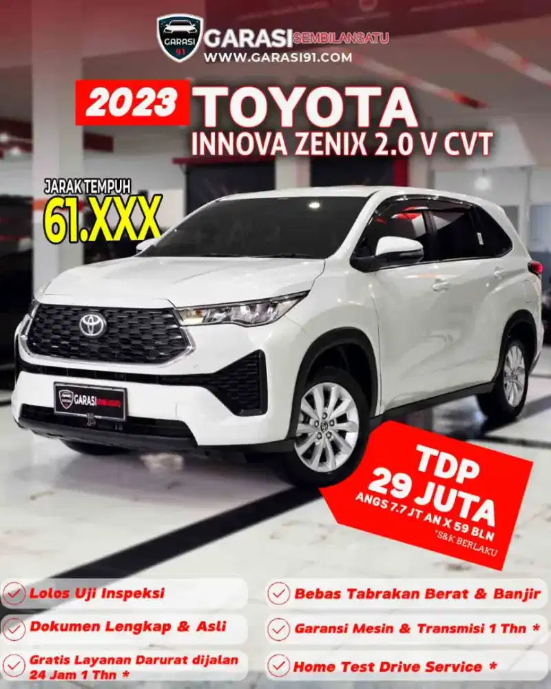 ‼️TDP 29 JT ‼️TOYOTA INNOVA ZENIX 2.0 V CVT 2023