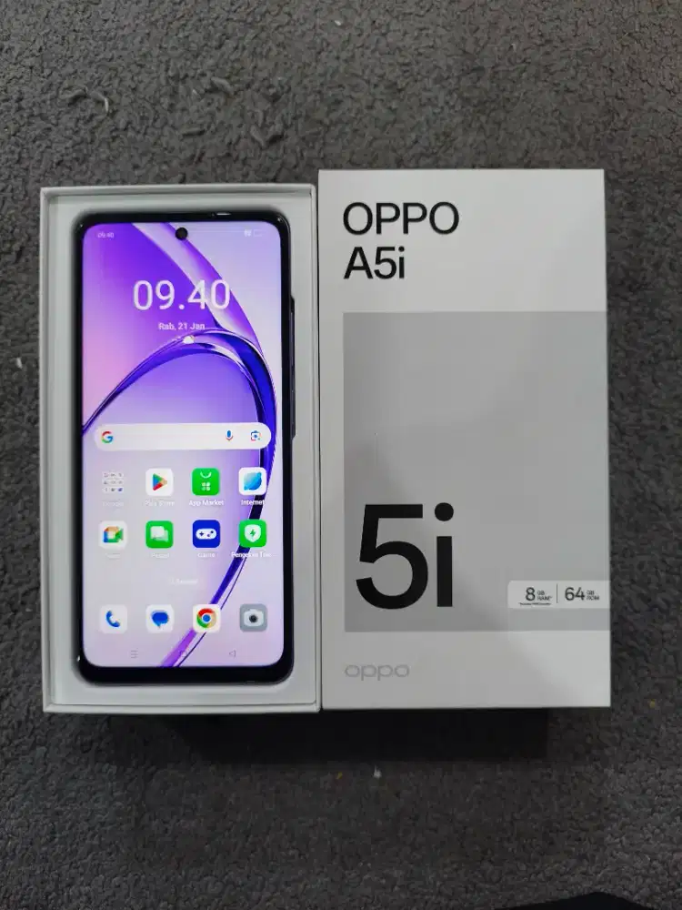Oppo A5i 4+4 / 64GB fullset resmi