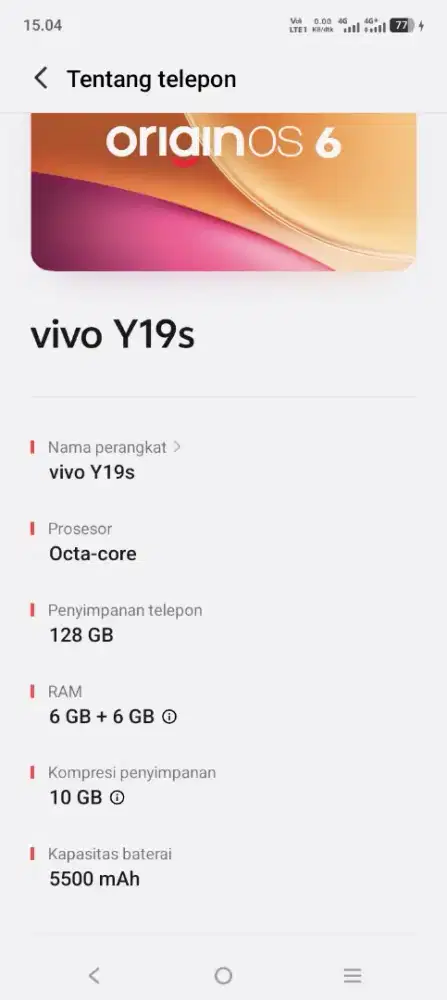 Vivo y19s 6/128