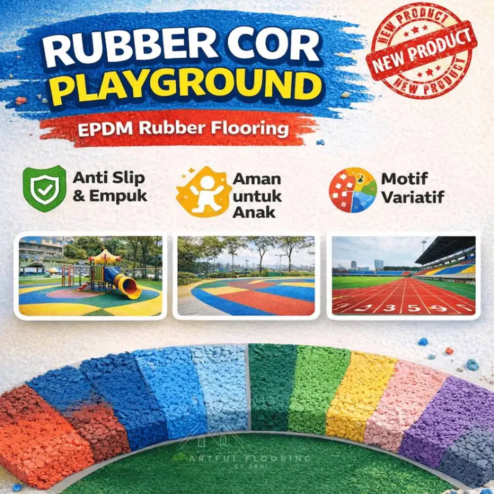 Lantai Rubber Cor Playground | EPDM & SBR rubber granule Harga Per kg