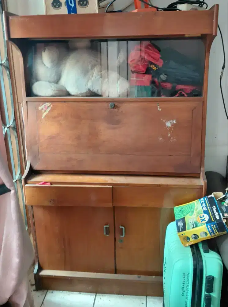 Meja belajar kayu jati bekas