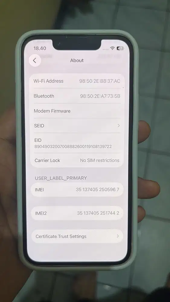 Iphone 13 mini 256gb Inter