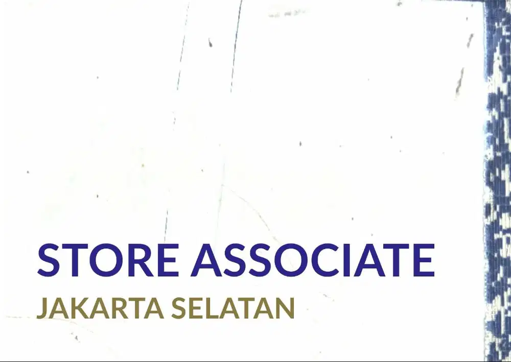 Dibutuhkan Store Associate
