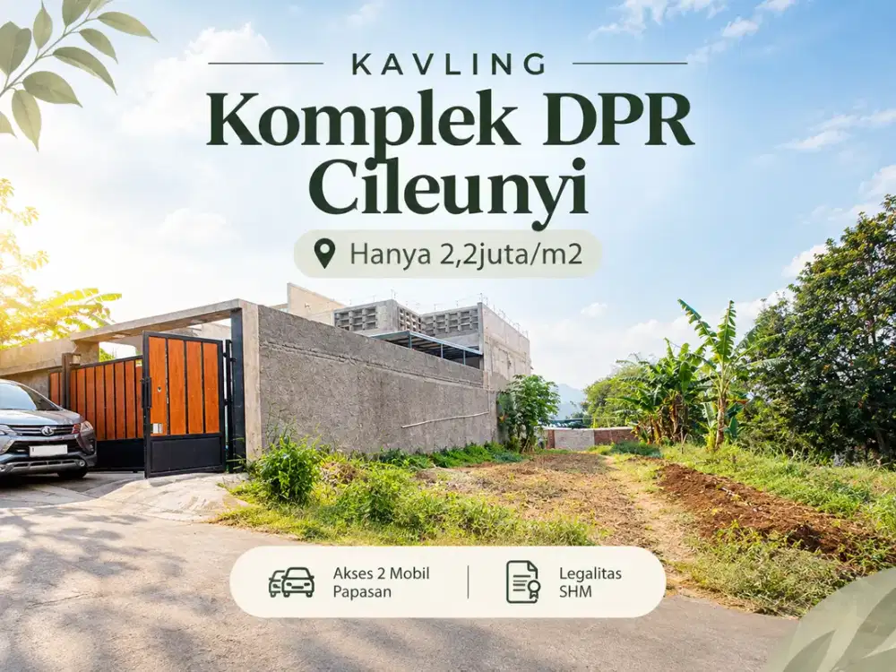 Hanya 360 Jutaan - Tanah Kavling Komplek Dpr Cileunyi