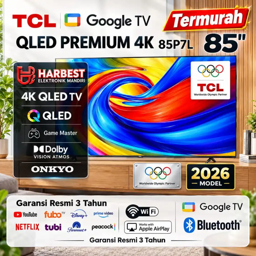 TCL PREMIUM QLED 4K 85 Google TV 85P7L ONKYO 2.1 Dolby Atmos MEMC HDR