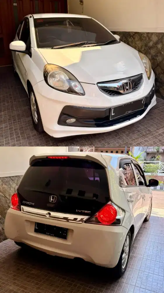 Honda Brio E 1.2 AT 2013 Putih Plat L  Pemakaian Pribadi Siap Pakai