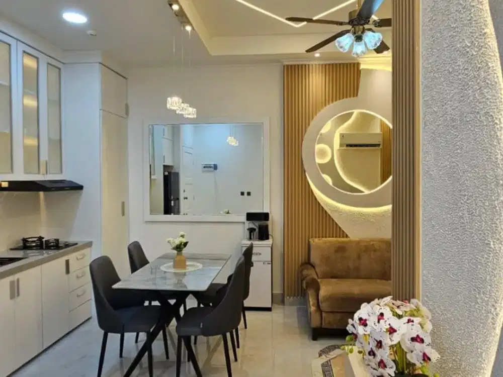 Ss.3960 - Murah !! Dijual Apt. City Home Tower Hawaian Luas 45 Lantai GF Jarang Ada Full Furnish Lantai Rendah View Pool Taman , Cash Only
