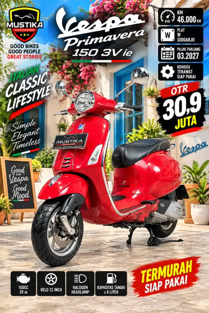 Vespa Primavera 150 3vie 2016. DANNY Mustika Sulfat