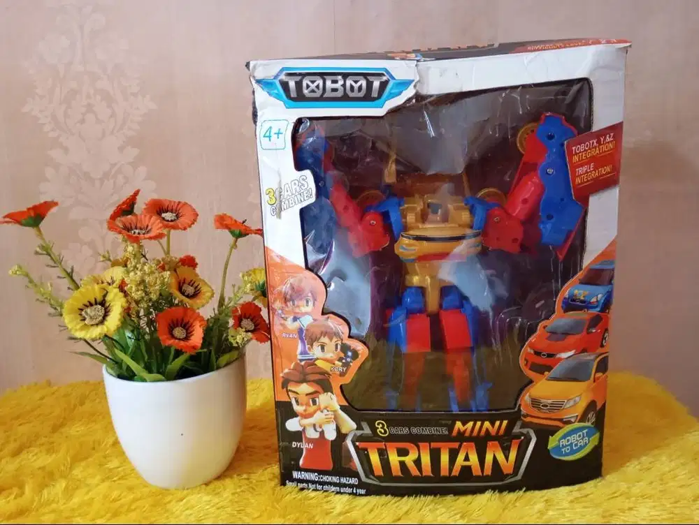 DIJUAL TOBOT MINI TRITAN – MAINAN ROBOT TRANSFORMASI