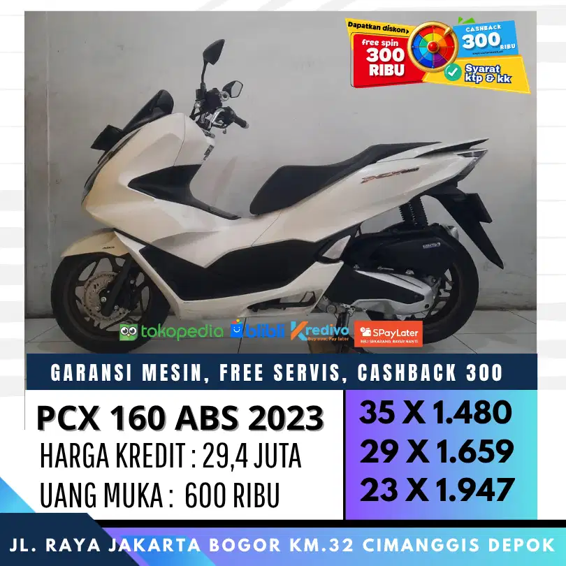 DP 600 PCX 160 ABS 2023 MULUS CASH KREDIT CC/PAYLATER UNIT BERGARANSI
