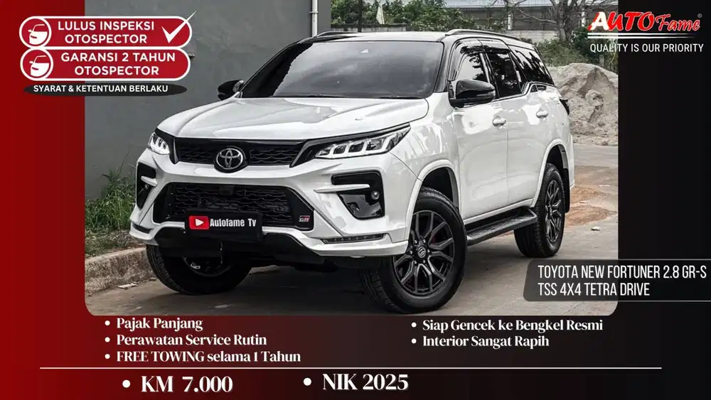 KM7RB Toyota New Fortuner 2.8 GR-S TSS 4X4 Tetra Drive AT 2025