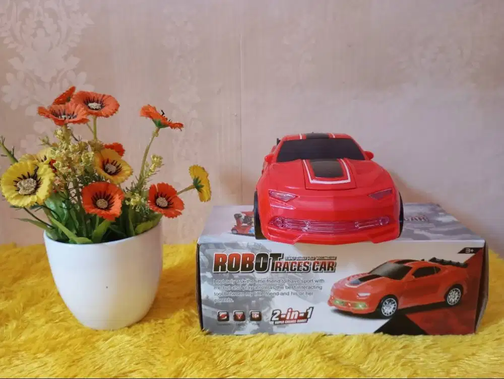 Paket Borongan 3 Mainan Robot Mobil Transform (Change Robot + Traces