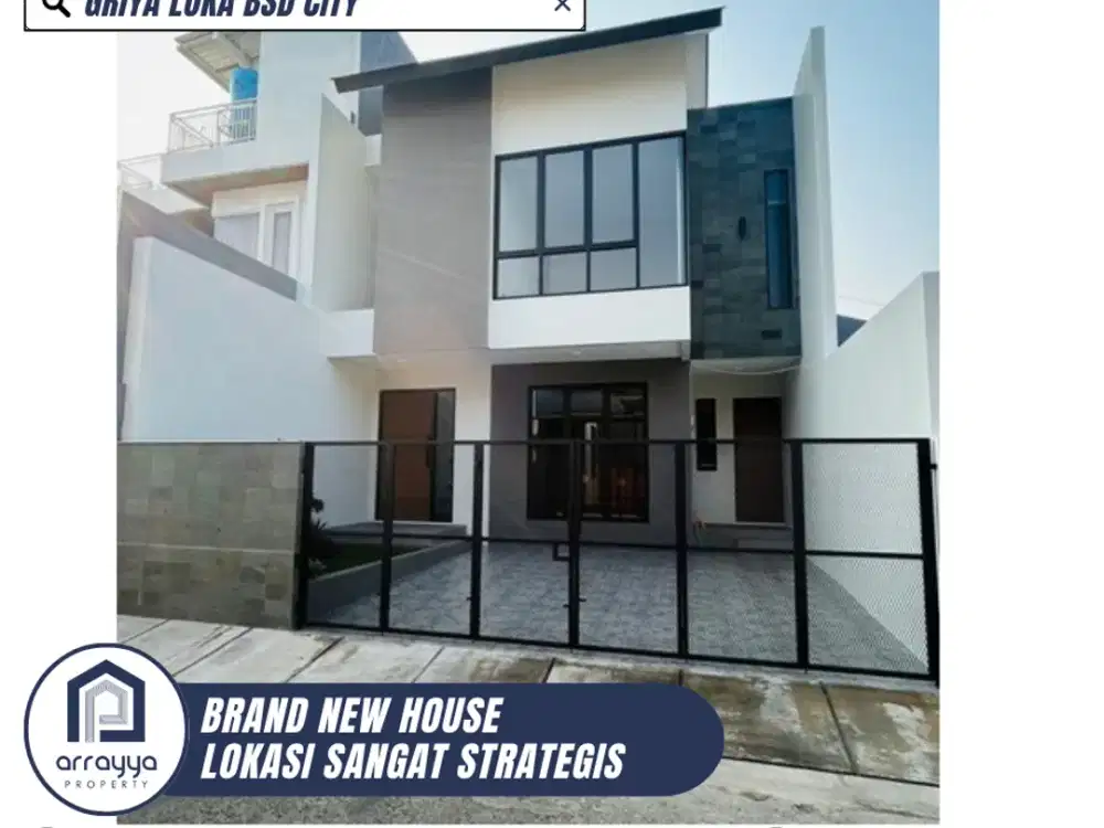 BRAND NEW HOUSE, RUMAH MODERN CANTIK SIAP HUNI DI GRIYA LOKA BSD (HRB215)